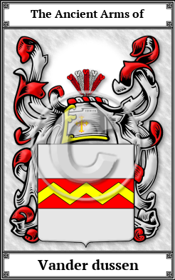 Vander dussen Family Crest Download (JPG)  Book Plated - 150 DPI